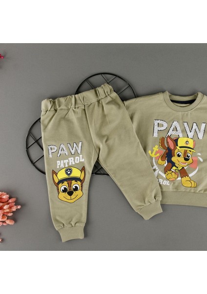 Küçük Köpek Baskı Detaylı Bebek Çocuk 2'li Unisex Takım fırsatları