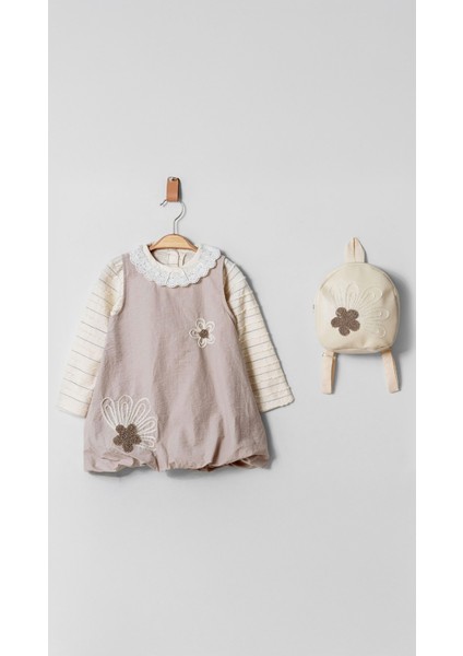 Fisto Yakalı Kazaklı Elbiseli Çantalı 3'lü Kız Takım modelleri