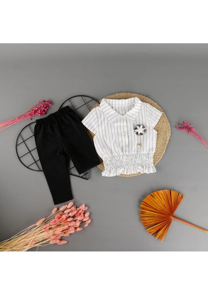 Çizgi Detaylı 2'li Kız Takım