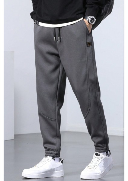 Genıus Store Erkek Eşofman Içi Polarlı Bağcıklı Bel Jogger Spor Eşofman Altı SPOR-ESF001