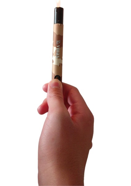 Bej Renk Kamuflaj Desenli 21 cm Manyetolu Gazlı Çakmak Kamp, Outdoor ve Doğa Aktiviteleri Için fiyatları