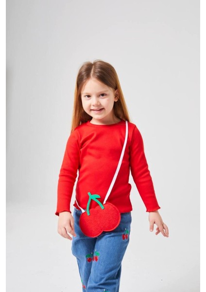 Kiraz Desen Detaylı Kot 3'lü Bebek Takım indirimleri