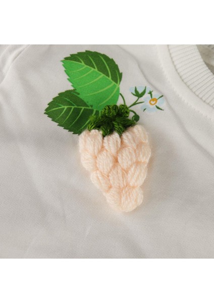 Çilek Kabarta Nakışlı 2'li Kız Takım indirimleri