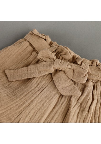 Bebe Yaka Boncuk Detaylı Muslin Kız 2'li Takım