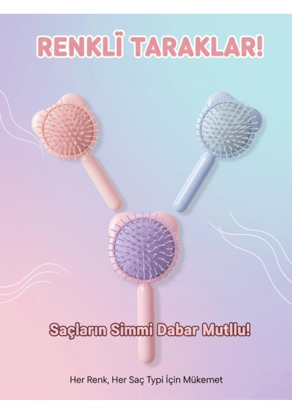 Renkli Sevimli Karakterli Mini Saç Fırçası fırsatları