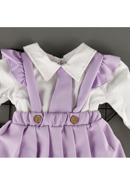 Gömlek Yaka Kravatlı Jile 2'li Kız Takım modelleri