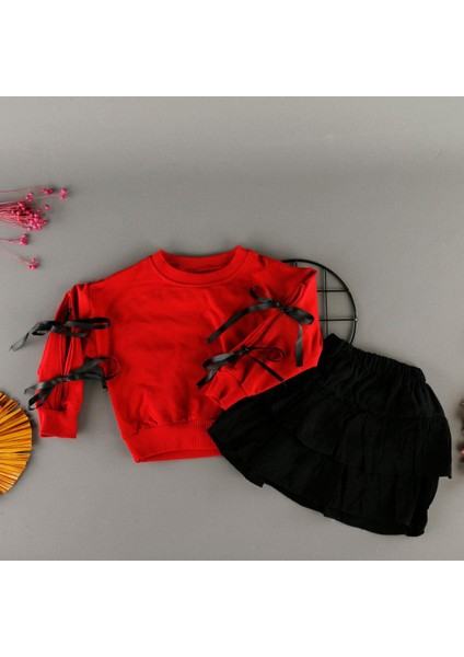 Kolları Kurdeleli Etekli Kız 2'li Takım