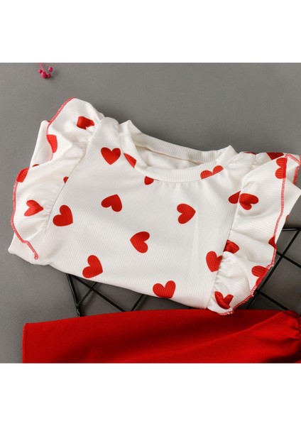 Kalp Detaylı Etekli Kurdeleli 2'li Kız Takım indirimleri