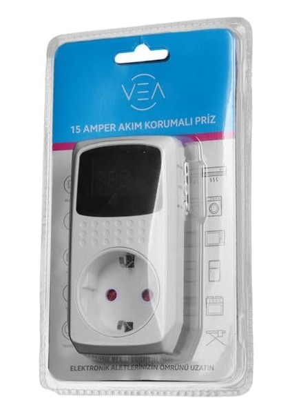 VE-22393 15A 3520W Göstergeli Akım Korumalı Priz Aşırı Yüksek Gerilim modelleri