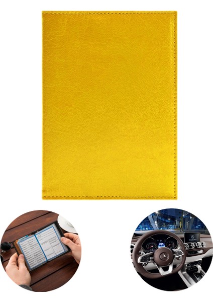 Oto Ruhsatlık Cüzdan - Araç Ruhsat Kılıfı - Oto Ruhsat Koruyucu - Ruhsat Koruma Kabı - Ruhsat Cüzdan - Araç Ruhsat Kılıfı