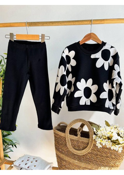 Papatya Detaylı Taytlı 2'li Kız Takım modelleri