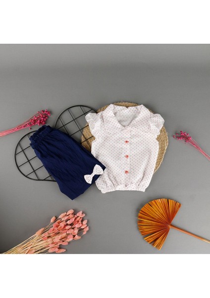 Puantiye Fiyonk Detaylı 2'li Kız Takım fiyatları