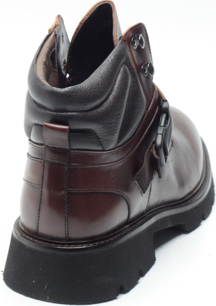 Kahverengi Hakiki Deri Tokalı Eva Taban Erkek Postal Bot modelleri