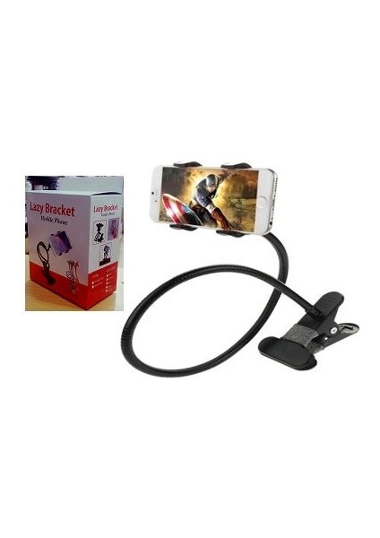 Akrobat Telefon Tutucu Oynar Başlıklı (Siyah) (Kutulu)