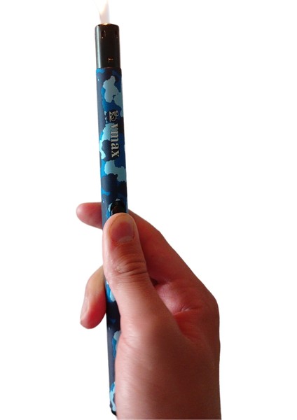 Kamuflaj Desenli Mavi Renk 21 cm Manyetolu Gazlı Çakmak Kamp, Outdoor ve Doğa Aktiviteleri Için fiyatları