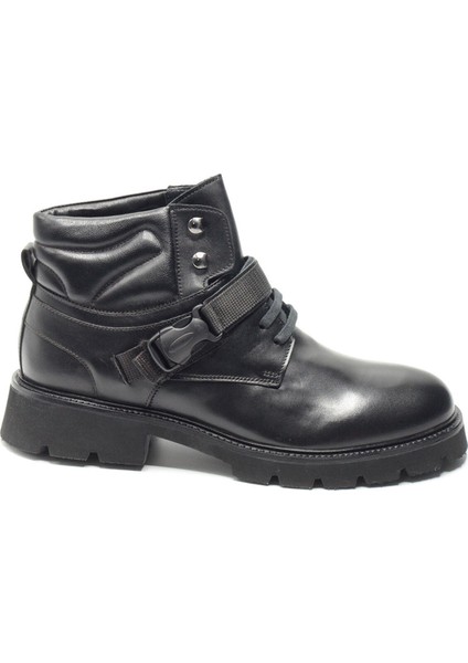 Siyah Hakiki Deri Tokalı Eva Taban Erkek Postal Bot fiyatları