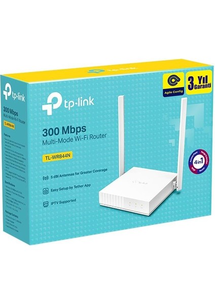 TL-WR844N 300 Mbps 5 Dbi Multi-Mode Wifi Router (Agile Config) modelleri