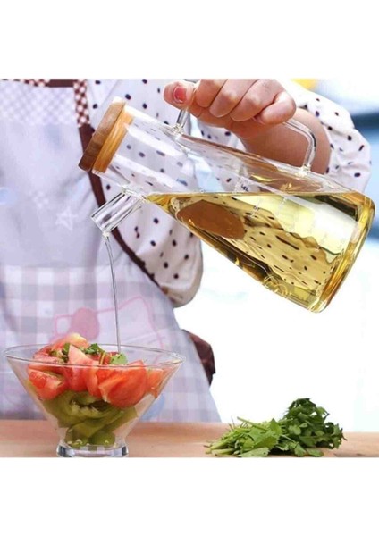Bambu Kapaklı Borosilikat Yağdanlık fiyatları