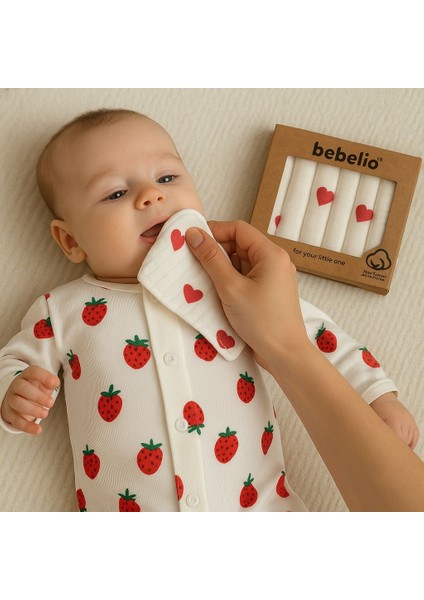 %100 Pamuk Yeni Doğan Bebek Ağız Mendili 7'li Set - 25*25 cm fiyatları