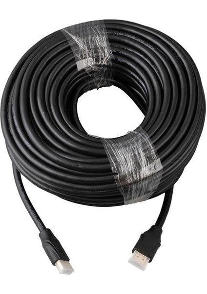 G-507K Plastik Düz Siyah 25 Metre Gold Poşetli HDMI Kablo fiyatları