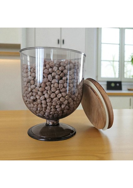 Ahşap Kapaklı Ayaklı Saklama Kabı