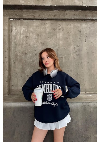 Cambridge Nakışlı Şardonlu Sweatshirt modelleri