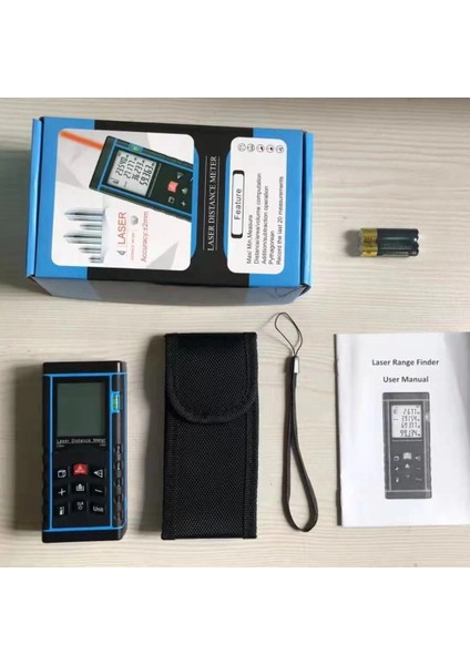 60 Metre Hassas Lazer Metre Ölçer LCD Dijital Ekran Su Terazili Lazerli Mesafe Ölçüm Cihazı ( Lisinya ) fiyatları
