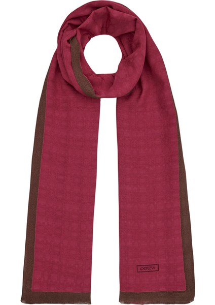 Fuşya İpekevi Monogram Şal 4356