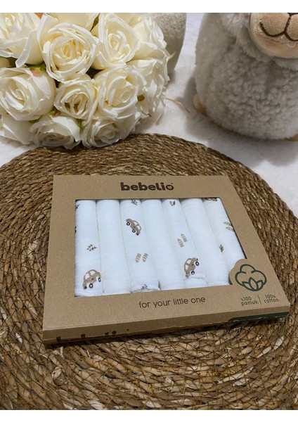 %100 Pamuk Yeni Doğan Bebek Ağız Mendili 7'li Set - 25*25 cm fiyatları