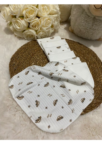 %100 Pamuk Yeni Doğan Bebek Ağız Mendili 7'li Set - 25*25 cm modelleri