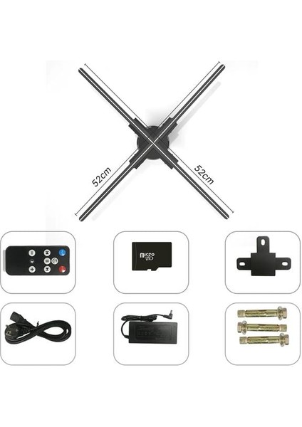 Z7H 3D Hologram Fan - Holografik Video Görüntü Projektörü 52 cm (Uzaktan Kumanda - Wifi - Telefon App) fırsatları