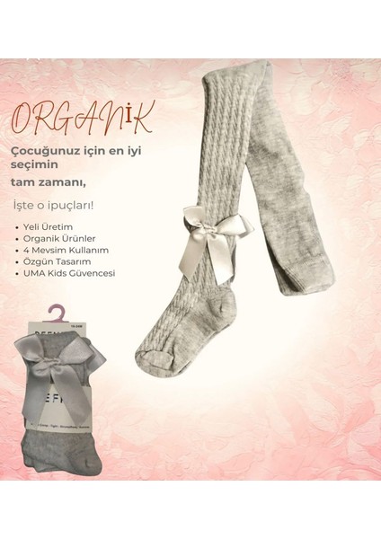 Kız Çocuk&Bebek Fiyonklu Külotlu Çorap 6'lı