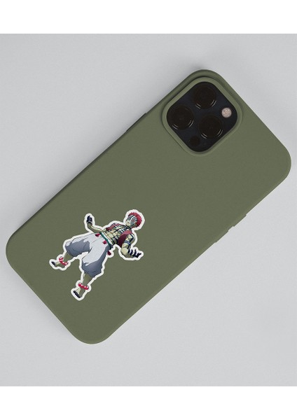 Kimetsu no yaiba-Demon Slayer Akaza -parlak kağıt 2 Li Set Anime Sticker Çıkartma modelleri