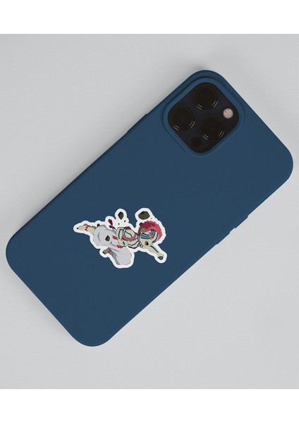 Kimetsu no yaiba-Demon Slayer Akaza -parlak kağıt 2 Li Set Anime Sticker Çıkartma indirimleri