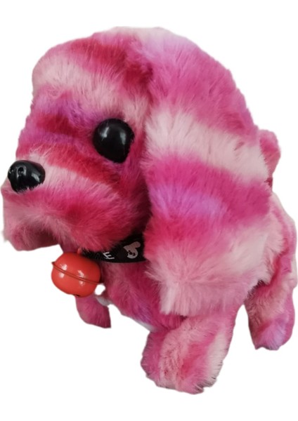 Pilli Oyuncak Köpek , Hareketli , Sesli , Tasmalı , Minik Çanlı Oyuncak Köpek