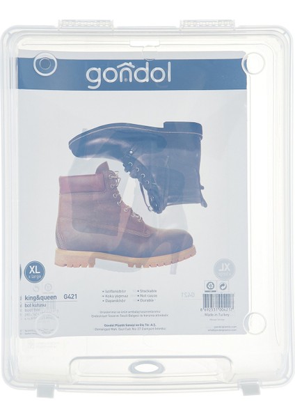 King Queen Bot Kutusu - Şeffaf 12 Adet modelleri