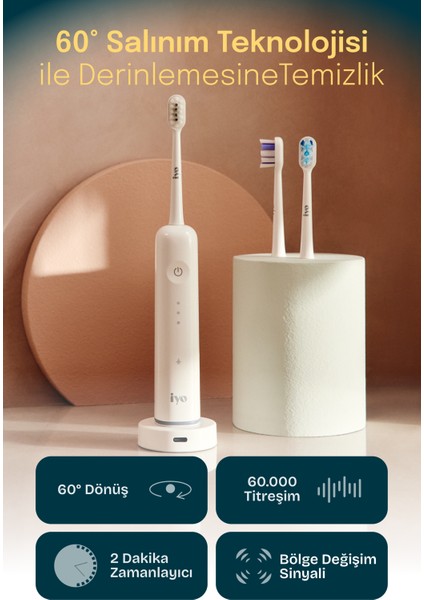 Fakir Orawave Elektrikli Diş Fırçası-Plak Temizliği-4 Farklı Mod-6 Başlıklı fırsatları