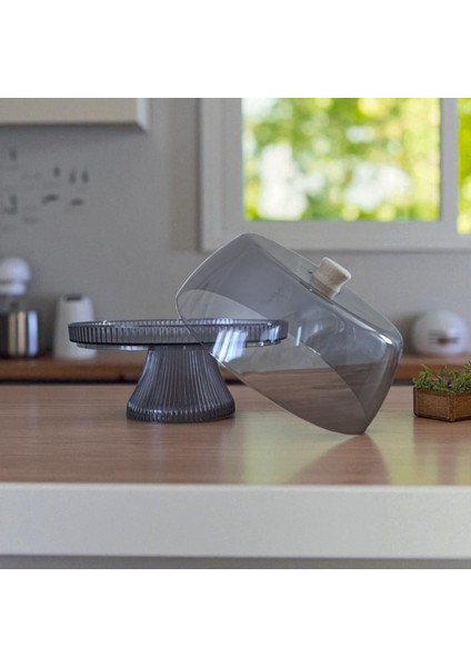 Plastik Ayaklı Kek Turta Fanusu