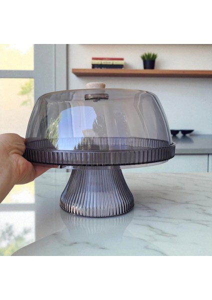 Plastik Ayaklı Kek Turta Fanusu modelleri