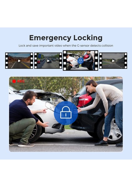 Gps Wifi 4K 1080P Full Hd Çift Kamera G Sensör Gece Görüş Ön Arka Iç Kayıt Araç Içi Dışı Kamera