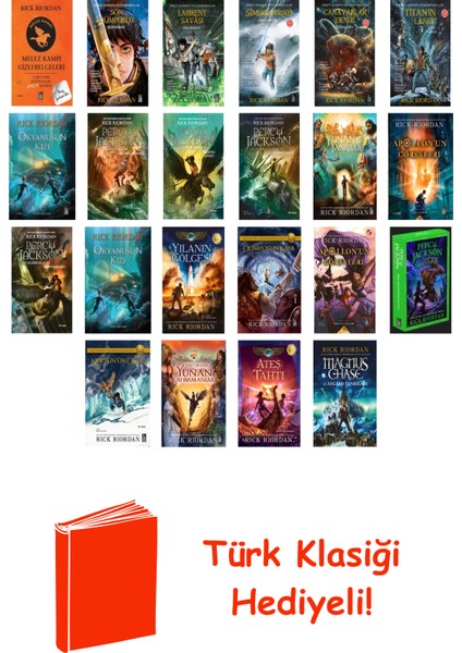 Rick Riordan 22 Kitap Seti + Türk Klasiği Hediye