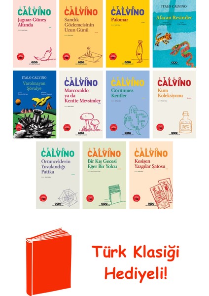 Italo Calvino 11 Kitap Seti + Türk Klasiği Hediye