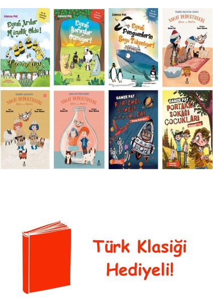 Gamze Pat 8 Kitap Seti + Türk Klasiği Hediye