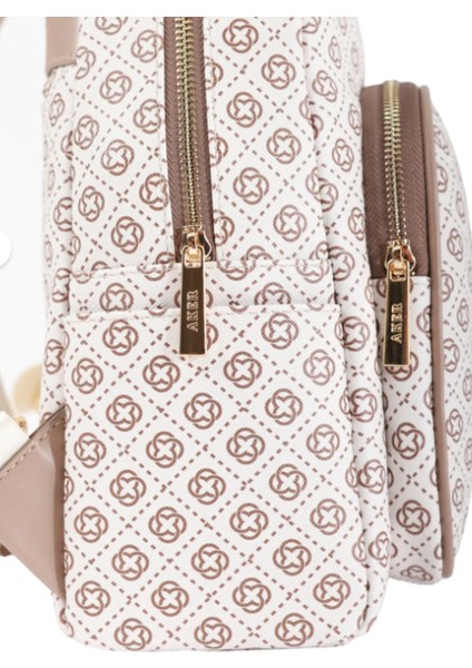 Bej Aker Monogram Sırt Çantası CNT20013 fiyatları
