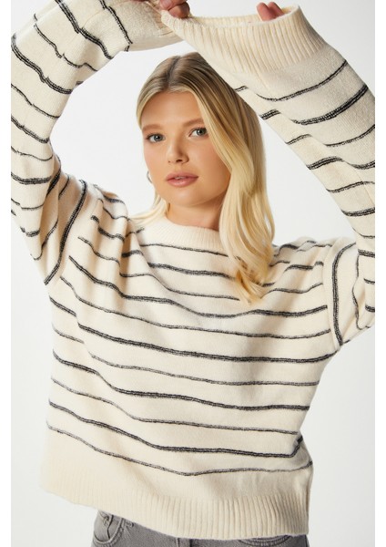 Kadın Joseph Çizgili Krem Triko Kazak