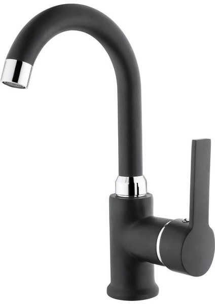 Itimat Idea Siyah 563KCB Kuğu Lavabo Bataryası