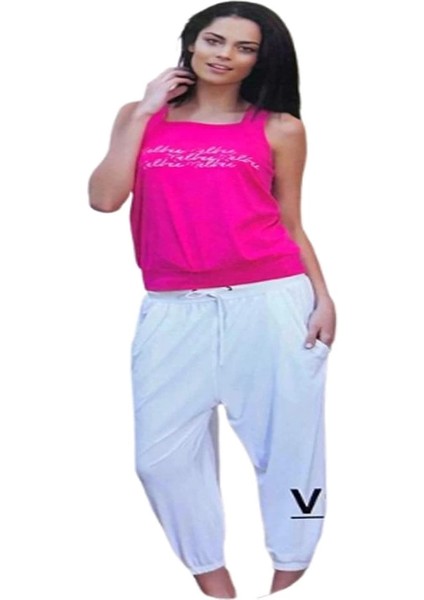 Bayan Yazlık Poly Şalvarlı Pijama 21519