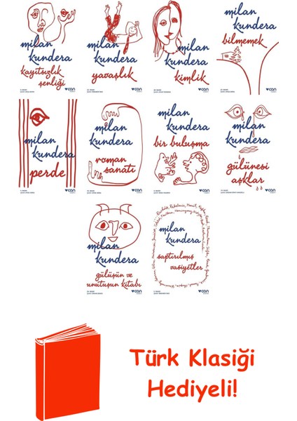 Milan Kundera 10 Kitap Seti + Türk Klasiği Hediye