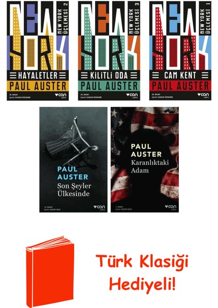 Paul Auster 5 Kitap Seti + Türk Klasiği Hediye