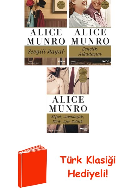 Alice Munro 3 Kitap Seti + Türk Klasiği Hediye